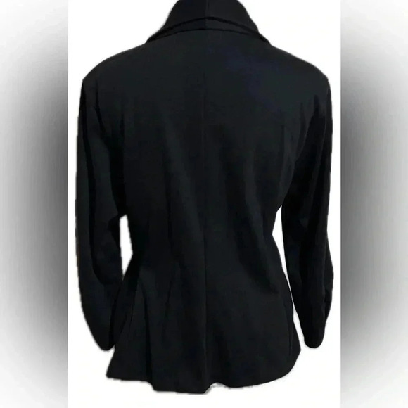 Harmony 3/4 sleeve black open front cardigan/blazer medium - Picture 5 of 9